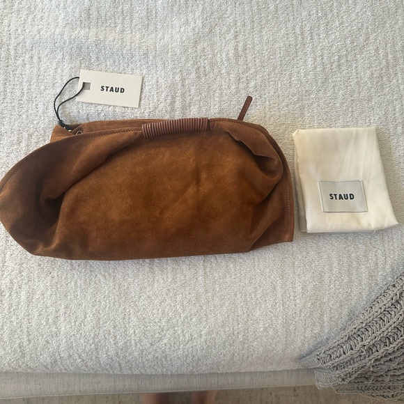 STAUD Ronnie brown suede bag - Picture 7 of 8